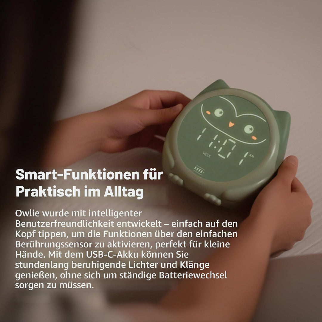 Cloud b Owlie Der Magische Schlaftrainer und Wecker | Schlaftrainings-Uhr für Kinder | 3 Lichtmodi |