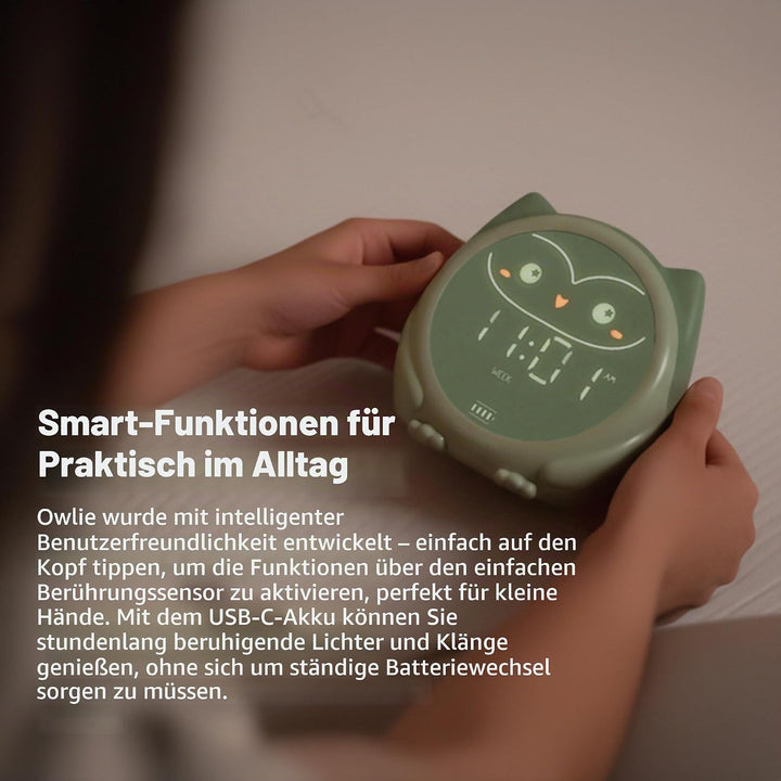 Cloud b Owlie Der Magische Schlaftrainer und Wecker | Schlaftrainings-Uhr für Kinder | 3 Lichtmodi |