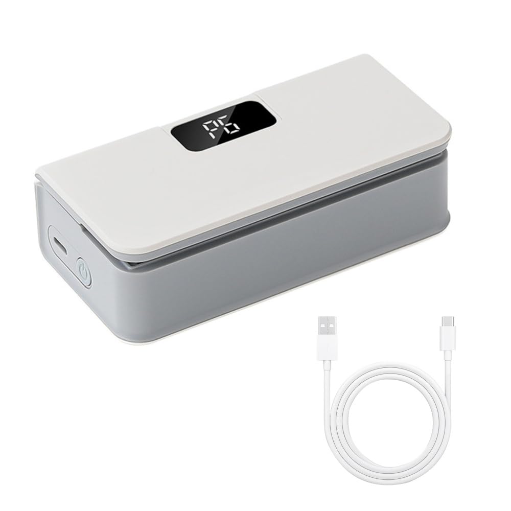 Mini Folienschweissgerät, 2 in 1 USB Beutelverschliesser mit Cutter, 6-Gang-Steuerung, Tragbare Vers