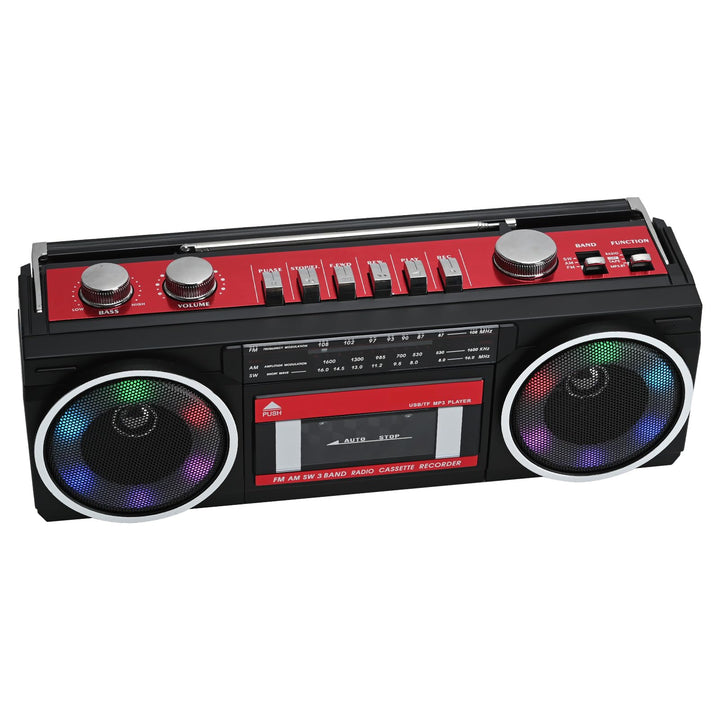Tragbare Kassettenspieler Boombox AM/FM/SW Radio Stereo, CasetteTape Player Recorder, MP3 Bluetooth