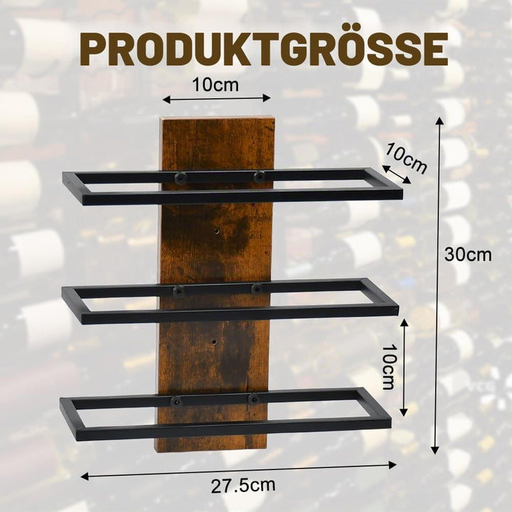 Weinregal Wand Flaschenregal für 3 Flaschen Weinregal Flaschenhalter Aufbewahrungsregal Weinhalter R