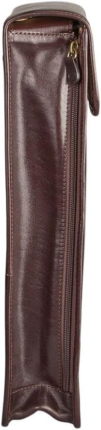 Maxwell-Scott Hochwertiges Herren Leder Hemdenetui Sepino in Dunkelbraun, Dunkelbraun
