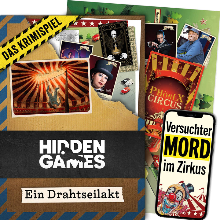 Hidden Games Tatort - EIN Drahtseilakt | Krimispiel | Ermittlerspiel für zu Hause | Detektivspiel |