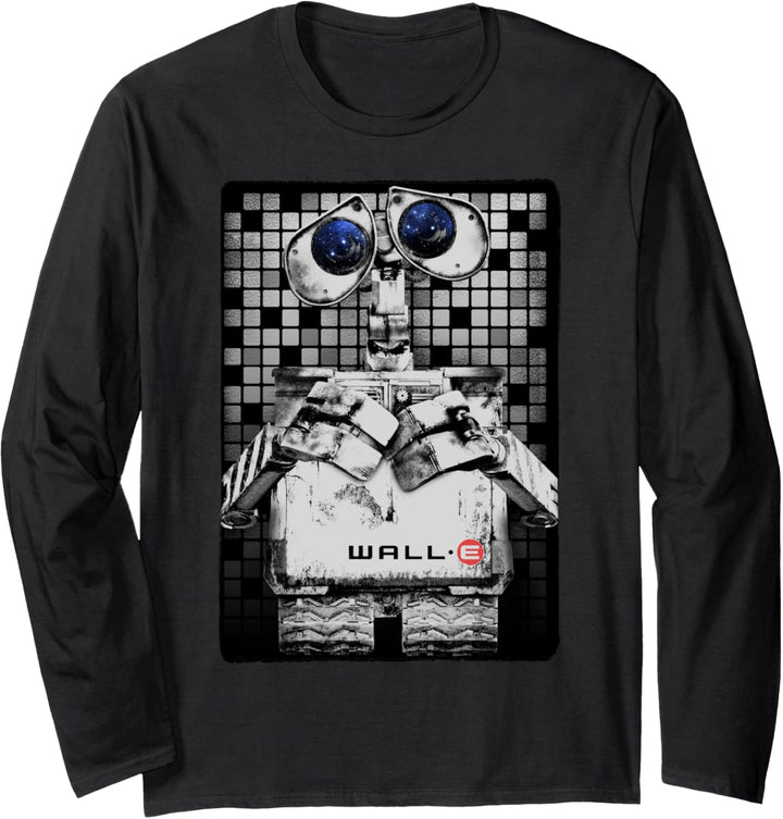 Disney Pixar Wall-E Simple Portrait Poster Langarmshirt