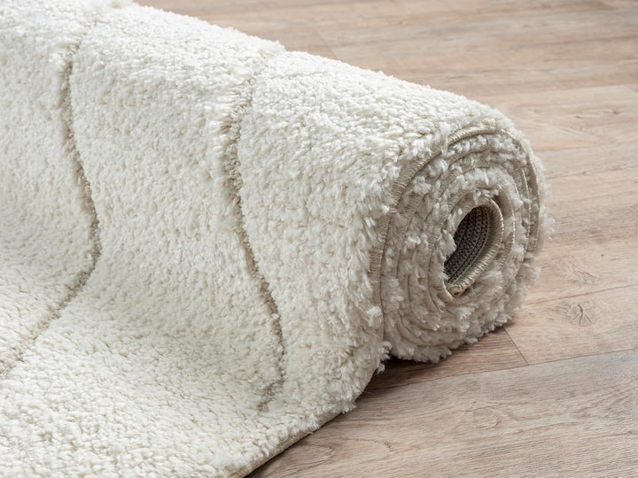 the carpet Velvet eleganter Designer Teppich Wohnzimmer, weicher &amp; pflegeleichter Hochflor Wohnzimme