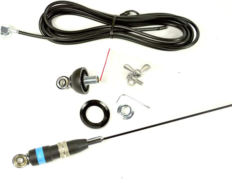 CB Albrecht Racer 90 Antenne, 115cm inkl. Kabel & MID05SWR20 – Messgerät Bundle mit Messgerät, Bundl