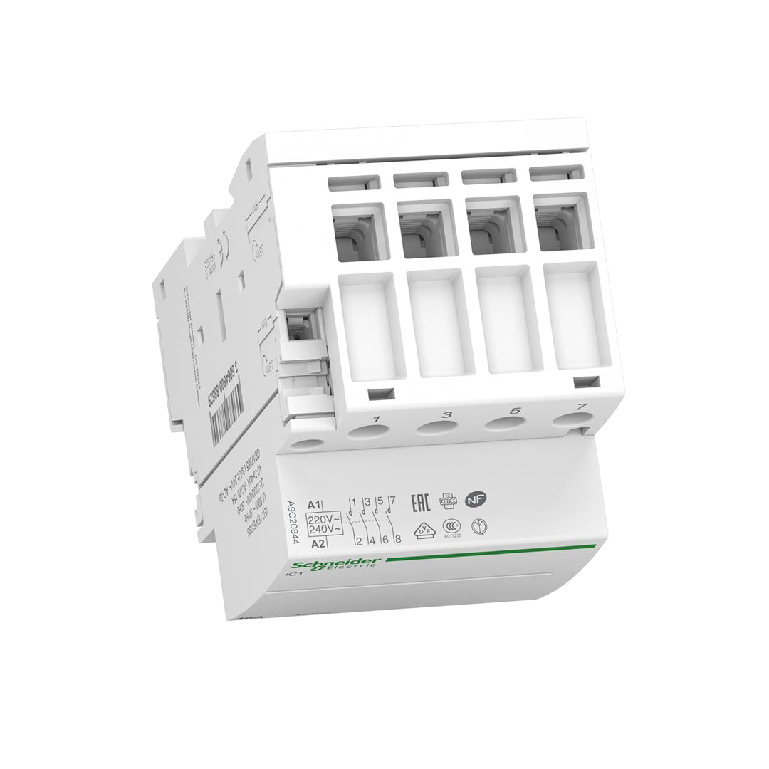 Schneider Electric A9C20844 Installationsschütz iCT 40A 4S 220/240 V 50Hz 4 Schliesser 40 Ampere, 4