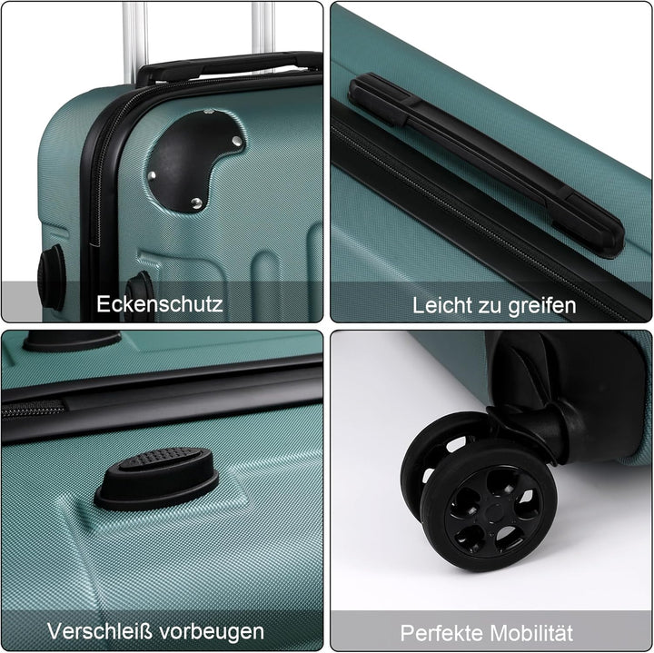 TAN.TOMI Koffer Hartschalenkoffer, Koffer Handgepäck Trolley Koffer Handgepäck, Reisekoffer mit Roll