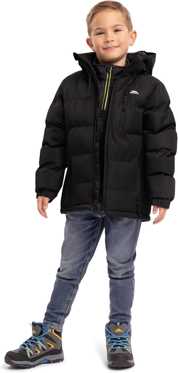 Trespass Herren Tuff-Male JKT Jacke 3-4 Jahre Schwarz, 3-4 Jahre Schwarz