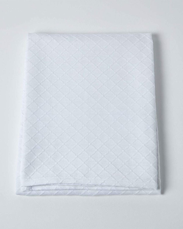 Homescapes weisse Tagesdecke mit Diamant-Muster, klassischer Bettüberwurf 260 x 260 cm im Matelassé-