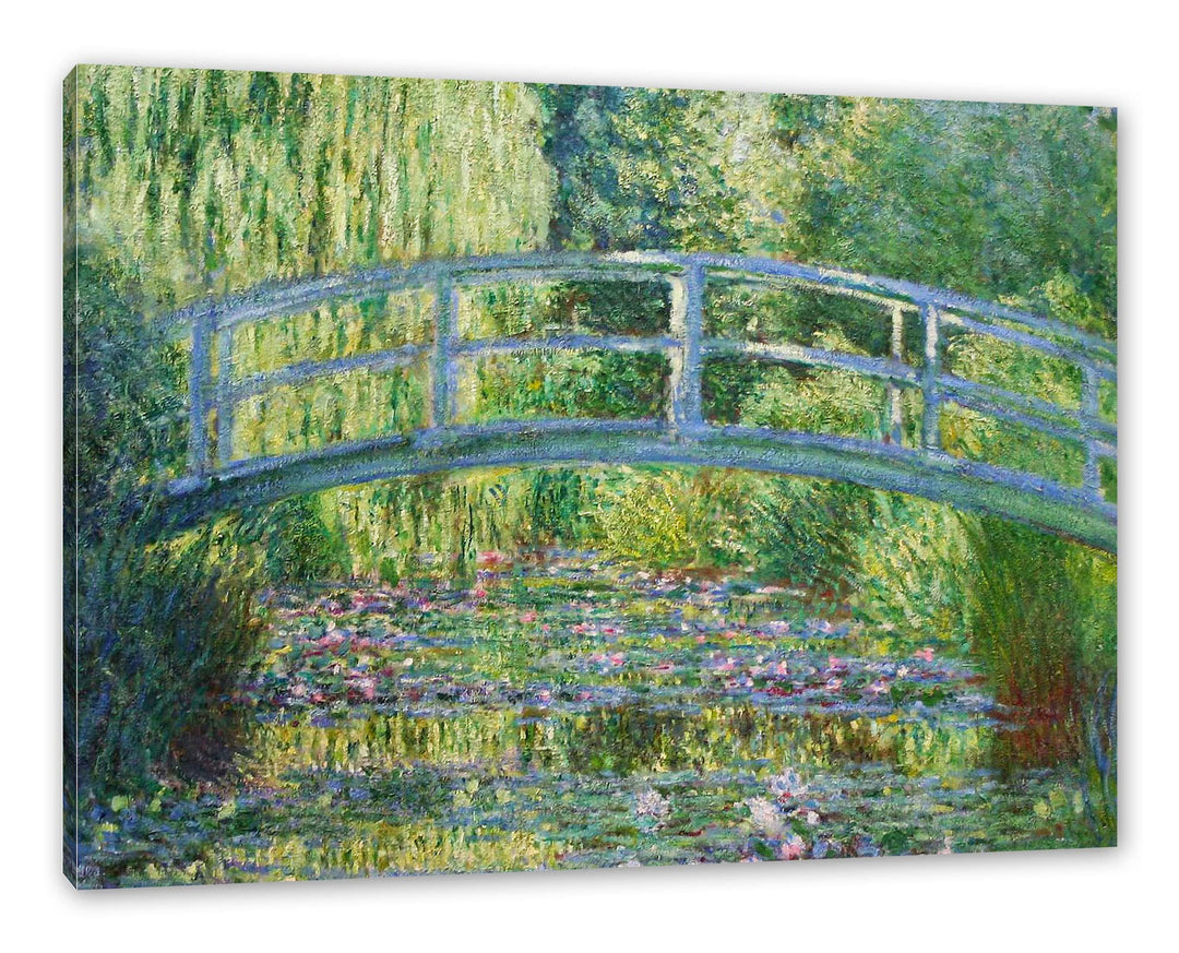 Claude Monet - japanische Brücke über den Seerosenteich II als Leinwandbild / Grösse: 100x70 cm / Wa