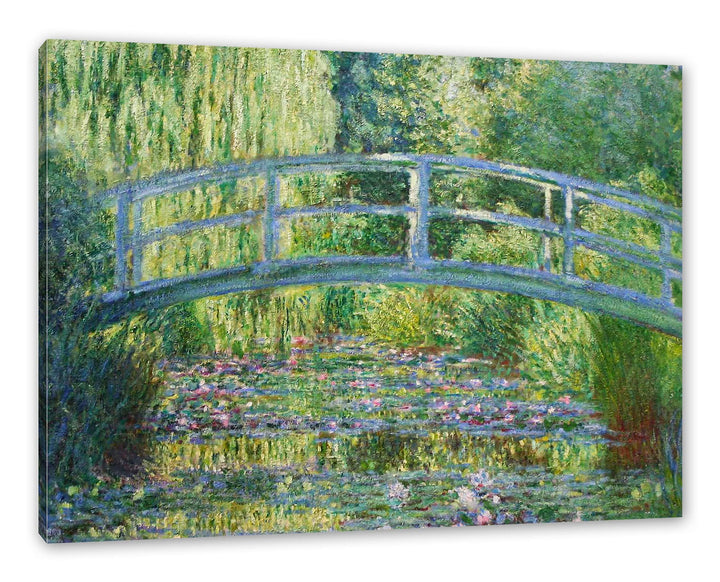 Claude Monet - japanische Brücke über den Seerosenteich II als Leinwandbild / Grösse: 100x70 cm / Wa