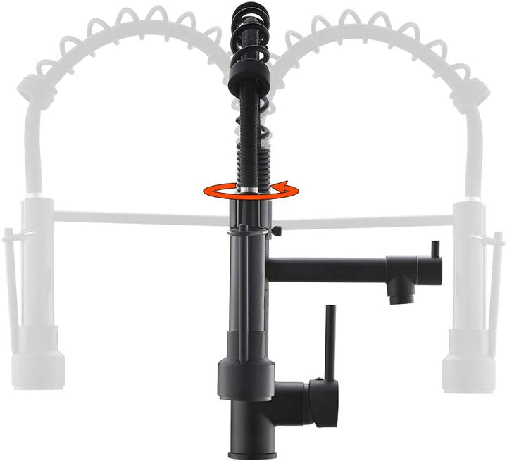 AIMADI Wasserhahn Küche Schwarz Mischbatterien Küchenarmatur mit Brause Ausziehbar Spültischarmatur