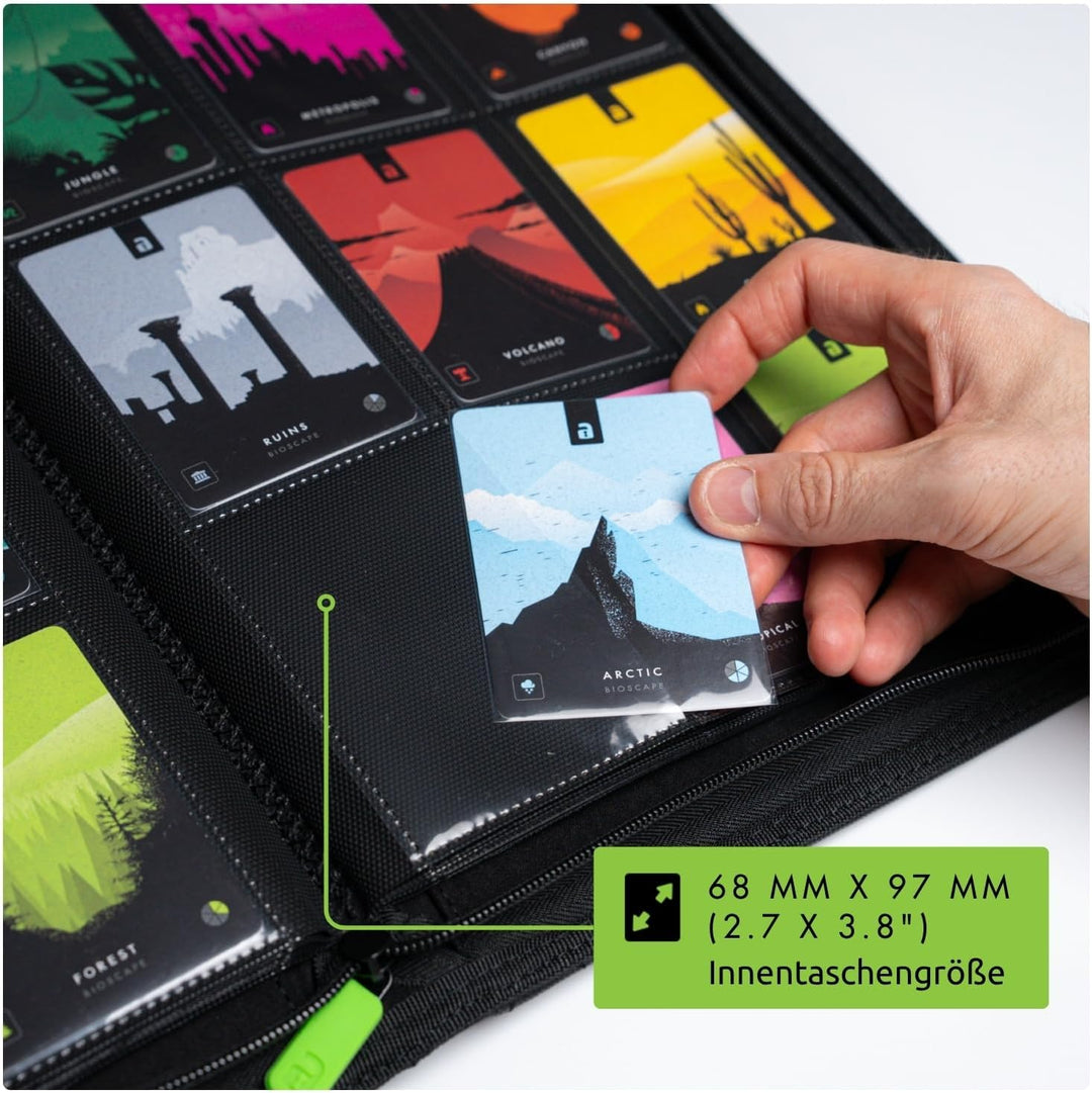 Vault X Premium eXo-Tec Zip Heftmappe - 9 Fächer Sammelkarten Trading Cards Mappe - 360 Fächer mit S