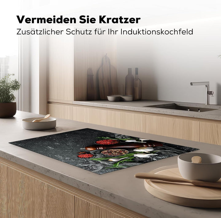 Herdabdeckplatte 80x52 cm Einteilig Küche Herdabdeckung Induktionsfeld Ceranfeld Herdabdeckplatten V