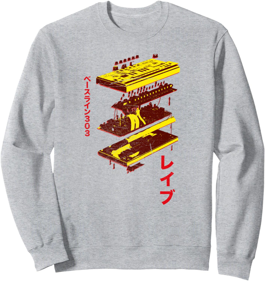 Synthesizer Vintage Japanese Analog Retro Bass Synth Studio Sweatshirt