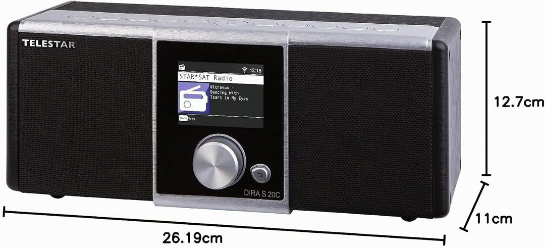Telestar DIRA S 20C Kabelradio/Internetradio (DVB-C, AAC, Internet, WLAN, Bluetooth, Stereo, Farbdis