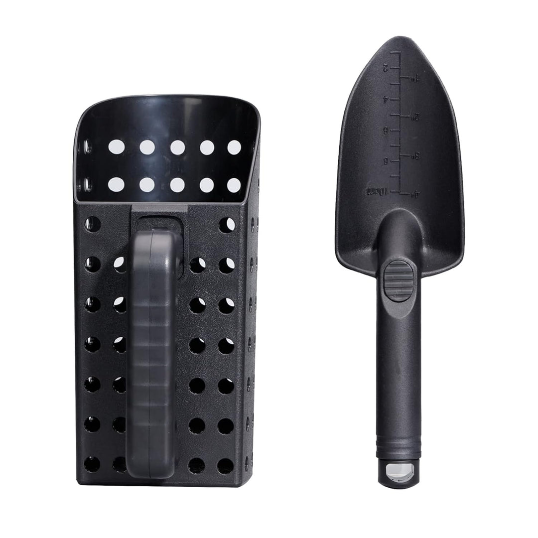 Metallsuch-Sandschaufel-Set, Tragbar, Ergonomisch Robuster ABS-Kunststoff-Sandschaufel und Kelle FüR