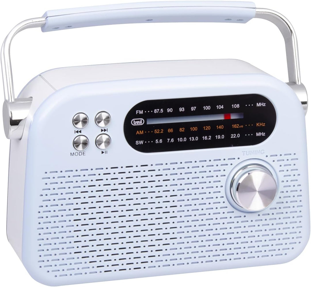 Trevi RDA 70 BR Tragbares kabelloses Multiband-Radio FM AM SW mit USB, Micro SD, MP3 und wiederaufla