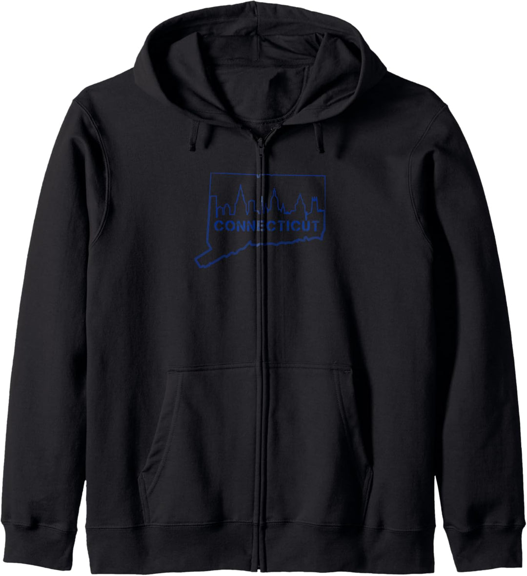 CT New England Silhouette-Bundesstaat Kapuzenjacke