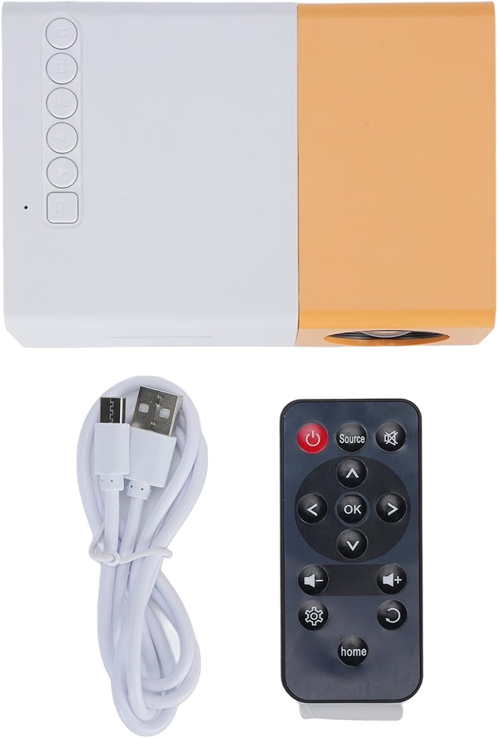 Smart Projector, 1080p Tragbarer -Projektor, 6000 LM Helligkeit, für Heimunterhaltung, Meetings und