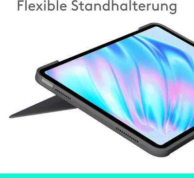 Logitech Combo Touch iPad Air 11 Zoll (M2), iPad Air (4. und 5. Generation - 2020, 2022)(2024) Tasta