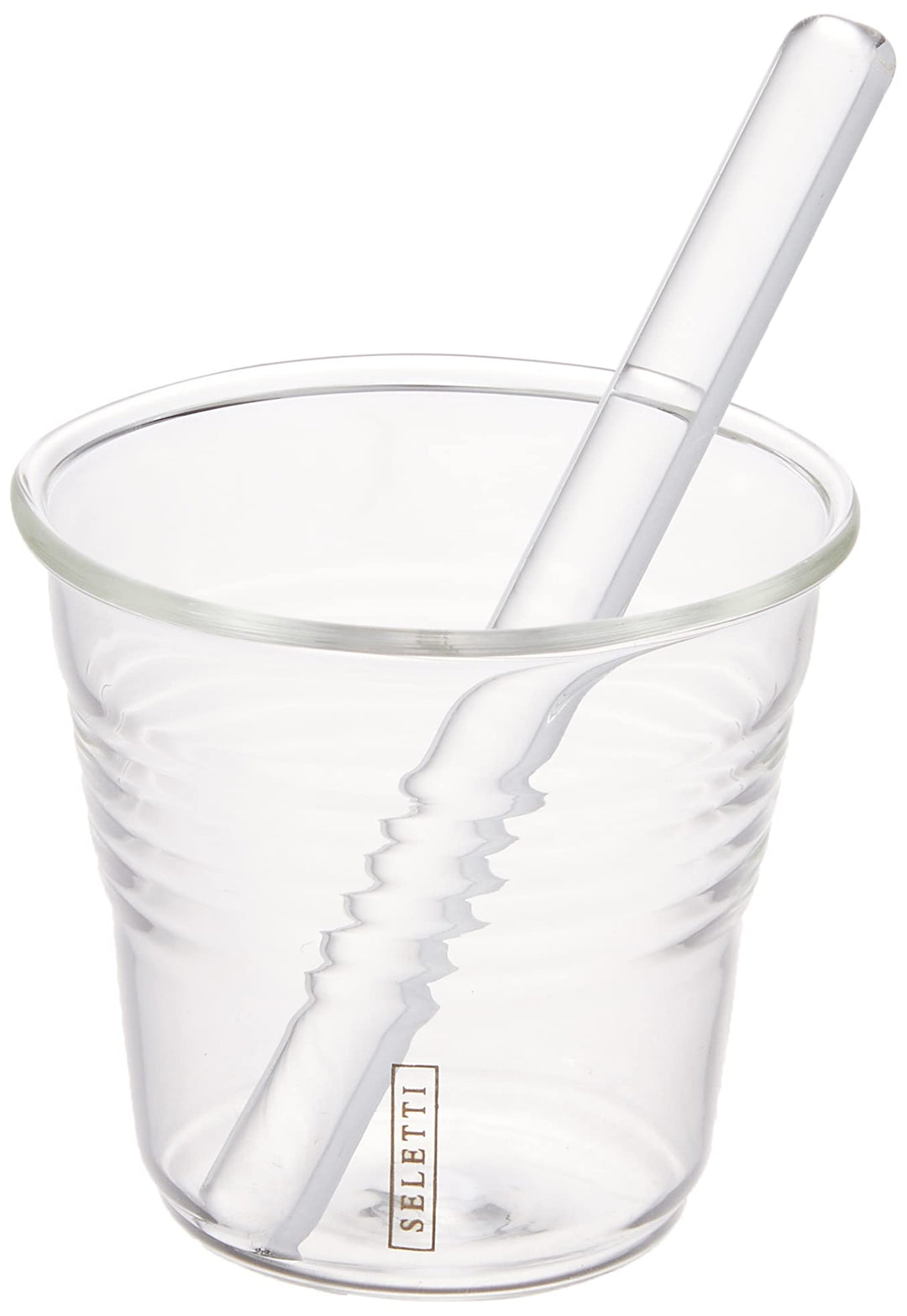 Seletti Vorratsdose Kaffee Tassen und Rührlöffel, Glas, transparent, Set 6