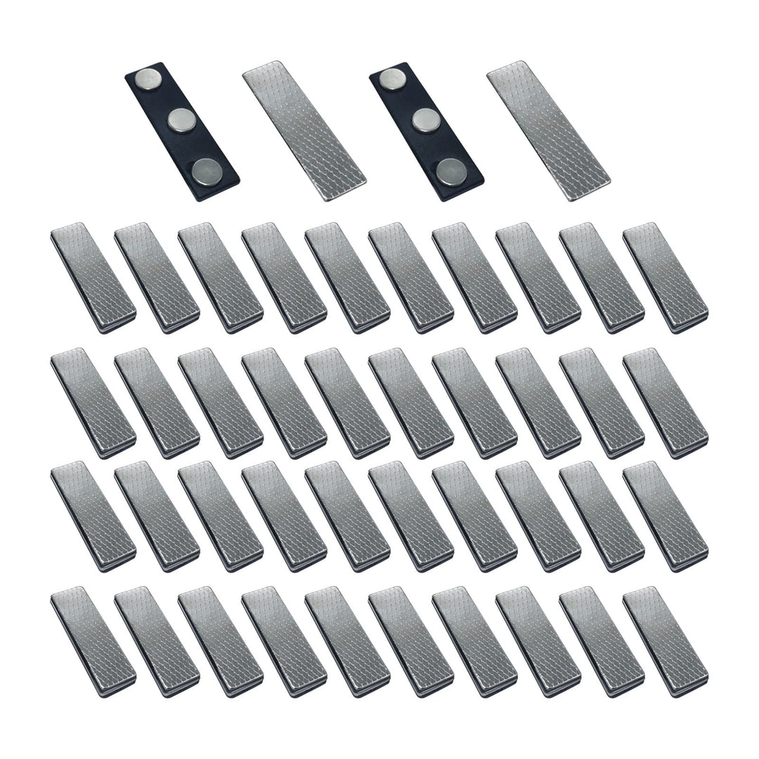50 Stück Magnetische Namensschild, magnetischer Namensschild-Verschluss, Ausweishalter, Clip mit 3 N