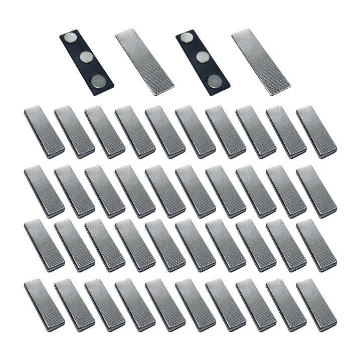 50 Stück Magnetische Namensschild, magnetischer Namensschild-Verschluss, Ausweishalter, Clip mit 3 N