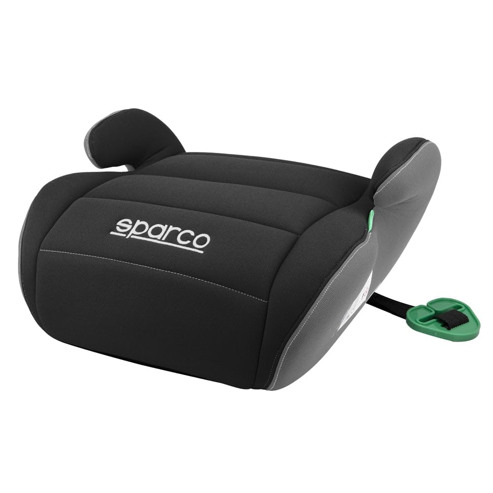 Sparco Kinderautositz-Erhöhung Schwarz und Grau i-Size. Neue Europäische Norm 2024 ECE 129/03. 125-1