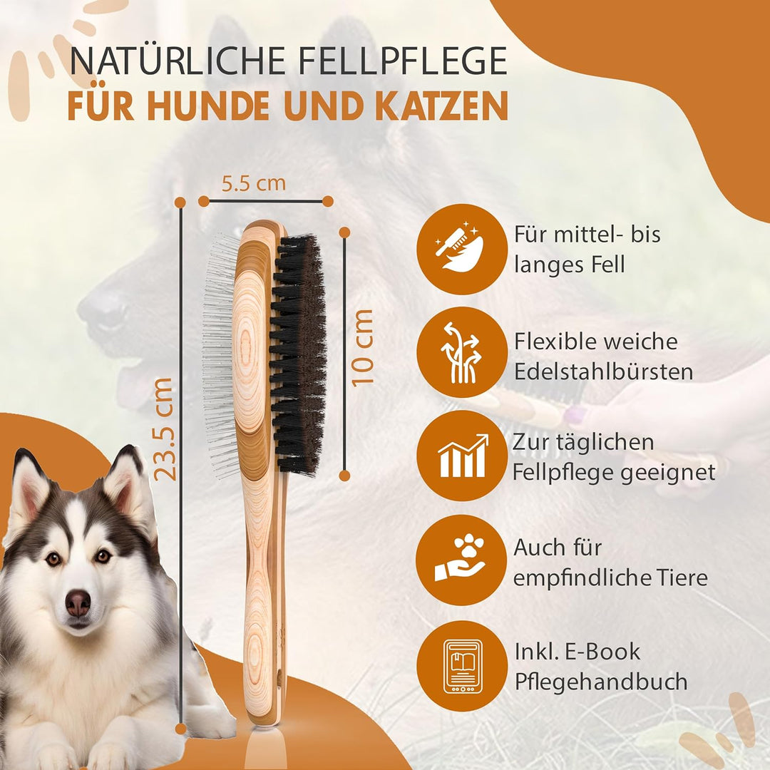 Testnote: Sehr gut - Hundebürste & Katzenbürste I Glätten und Entfilzen I Mittel - langhaar Fell gee