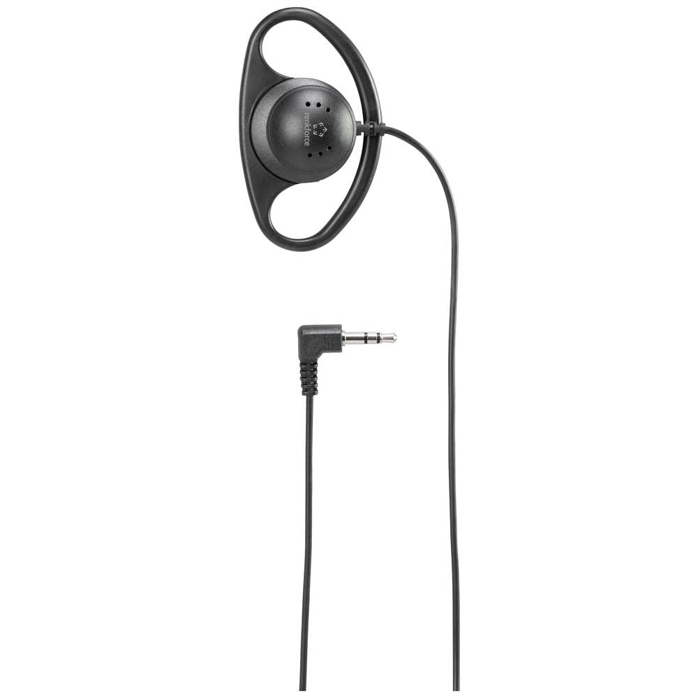 Renkforce HK-1S On Ear Kopfhörer kabelgebunden Mono Schwarz Ohrbügel, Mono