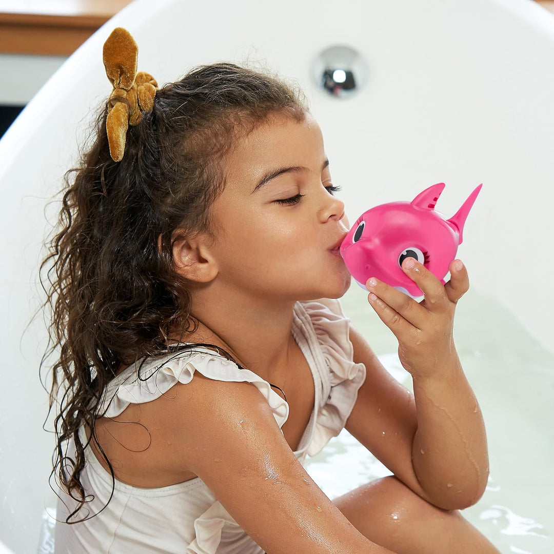 ZURU Robo Alive Junior Baby Shark Battery-Powered Sing and Swim Bath Toy by (Pink Mommy Shark), Pink