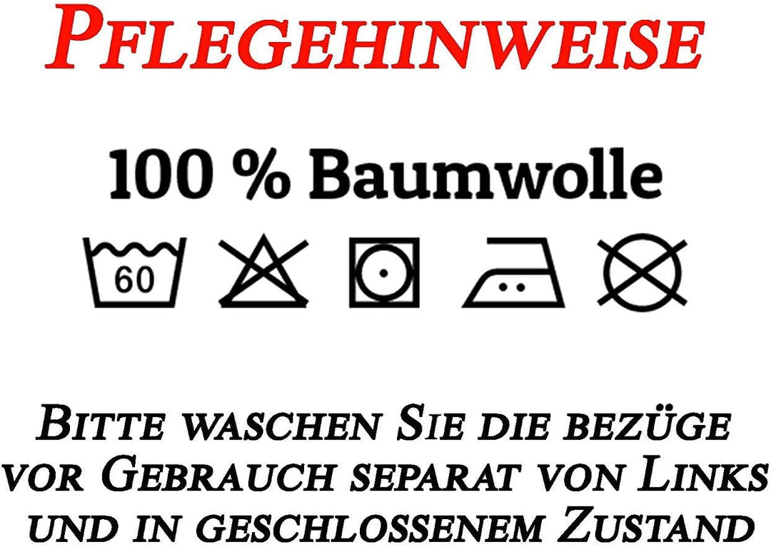 SPIRIT Bettwäsche Friendship 100% Baumwolle – Bettbezug 140 x 200 cm + Kissenbezug