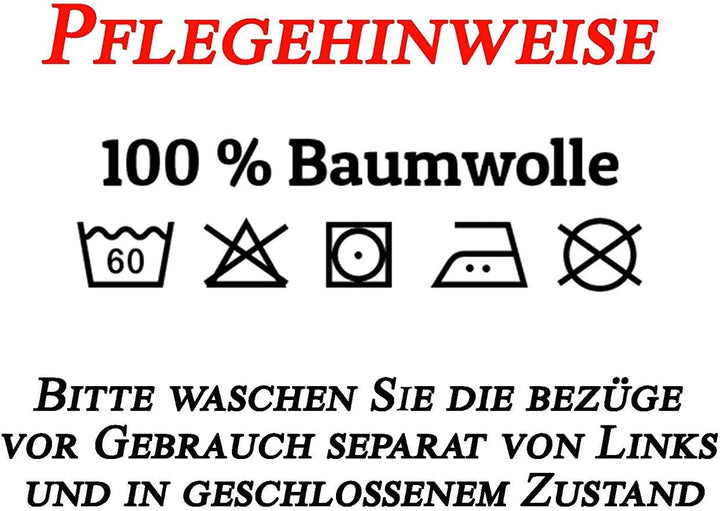 SPIRIT Bettwäsche Friendship 100% Baumwolle – Bettbezug 140 x 200 cm + Kissenbezug