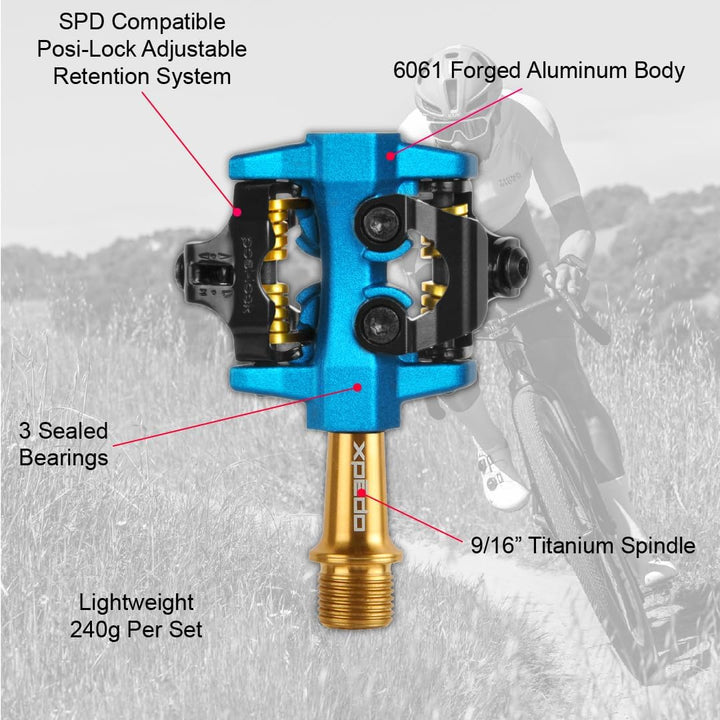 Xpedo CXR Clipless Pro // Cyclocross-Pedal Blau, Blau