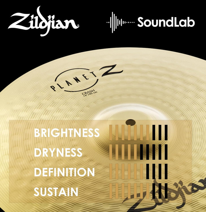 Zildjian ZP16C Planet Z Series - Crash Cymbal - 16" 2020 16'' Crash Planet Z - Neues Modell, 16'' Cr