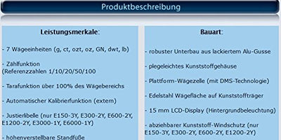 E3000Y-1 3000g/0,1g Präzisionswaage Laborwaage Feinwaage Industriewaage Tischwaage Goldwaage G&G