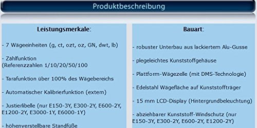 E3000Y-1 3000g/0,1g Präzisionswaage Laborwaage Feinwaage Industriewaage Tischwaage Goldwaage G&G