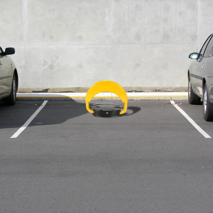 1X Parkplatzsperre mit Fernbedienung, Schlüssel, Elektronische Parkplatzsperren, Antikollision 180°,