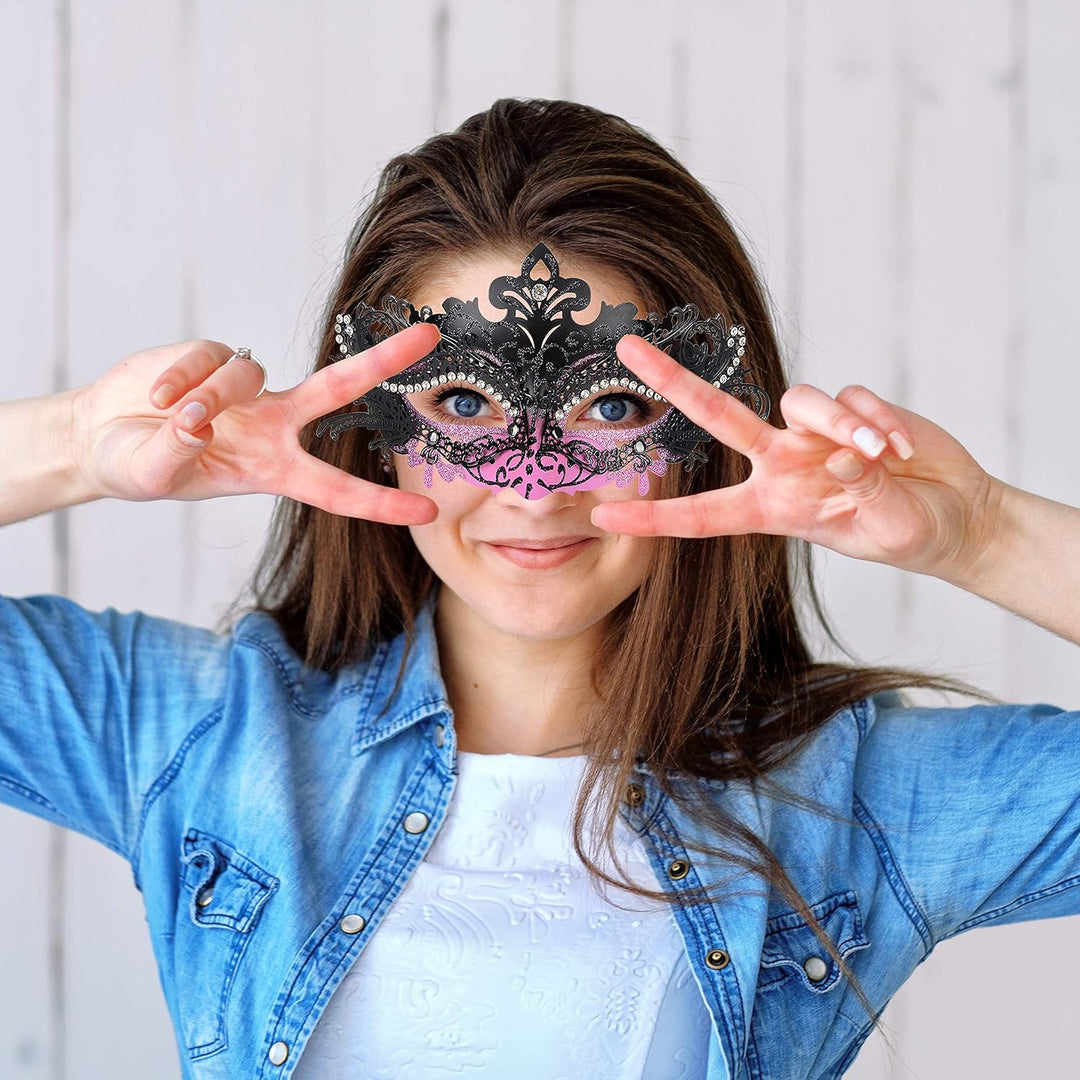 Hoshin Maskerade Maske, Karneval Dekorationen Venezianische Masken für Frauen (Lila &amp; Schwarz) Einhe
