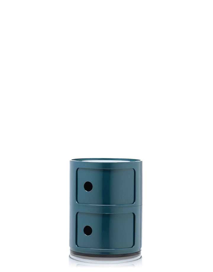 Kartell Componibili, 2 Elements, Blau, Runde Basis 2 Fächer