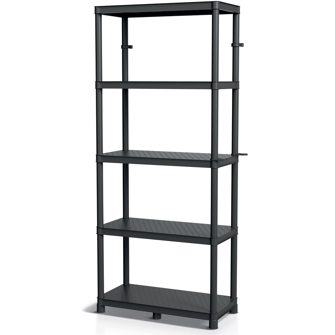 Kistenberg Werkstattregal 74 x 36 x 172,5 cm bis 220kg belastbar, 5 Ablageböden Steckregal Schwerlas