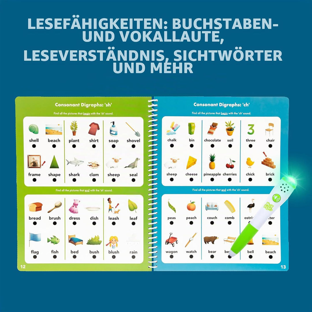 Learning Resources EI-2447 Hot Dots Wir wollen lesen Lernen, Grundschule, Aktivitätsbuch u. interakt
