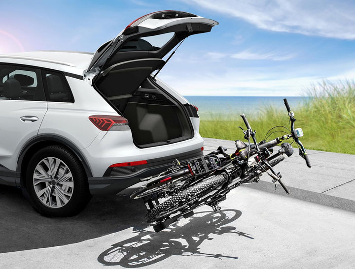 EUFAB 11648ON Fahrradträger Premium 2 "Black Edition, E-Bike geeignet, komplett vormontiert, Diebsta