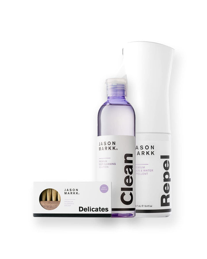 Jason Markk Schuhbürste und 8oz/236ml Tiefenreiniger im Set - Zur Reinigung und Pflege von Schuhen u