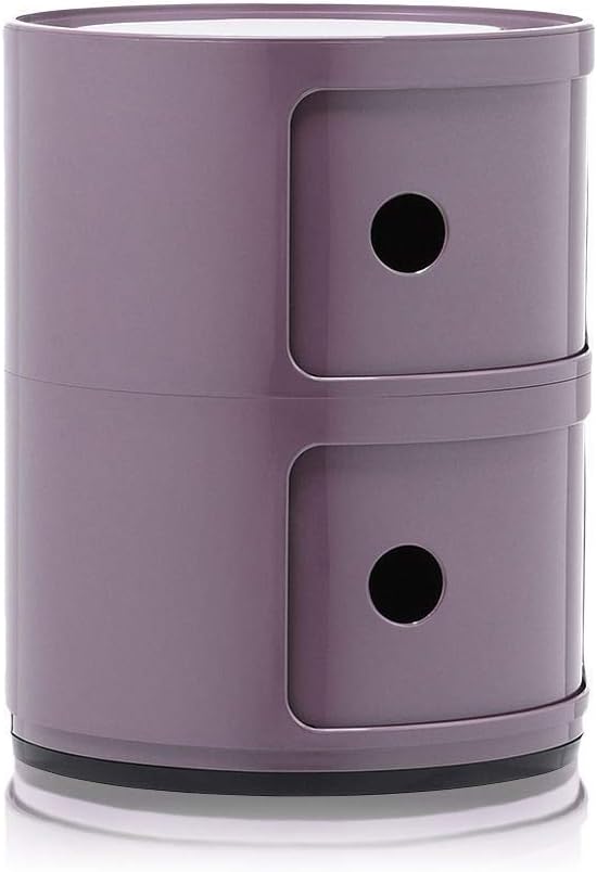 Kartell Componibili, 2 Elements, Violet, Runde Basis 2-fächer Violett, 2-fächer Violett