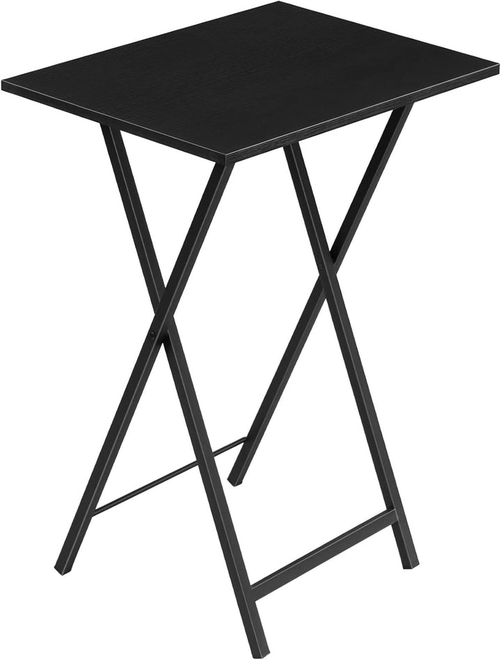 HOOBRO Beistelltisch, Klappbar Tablett Tisch, Sofatisch, TV Tray im Industriestil, Einfach Montierba
