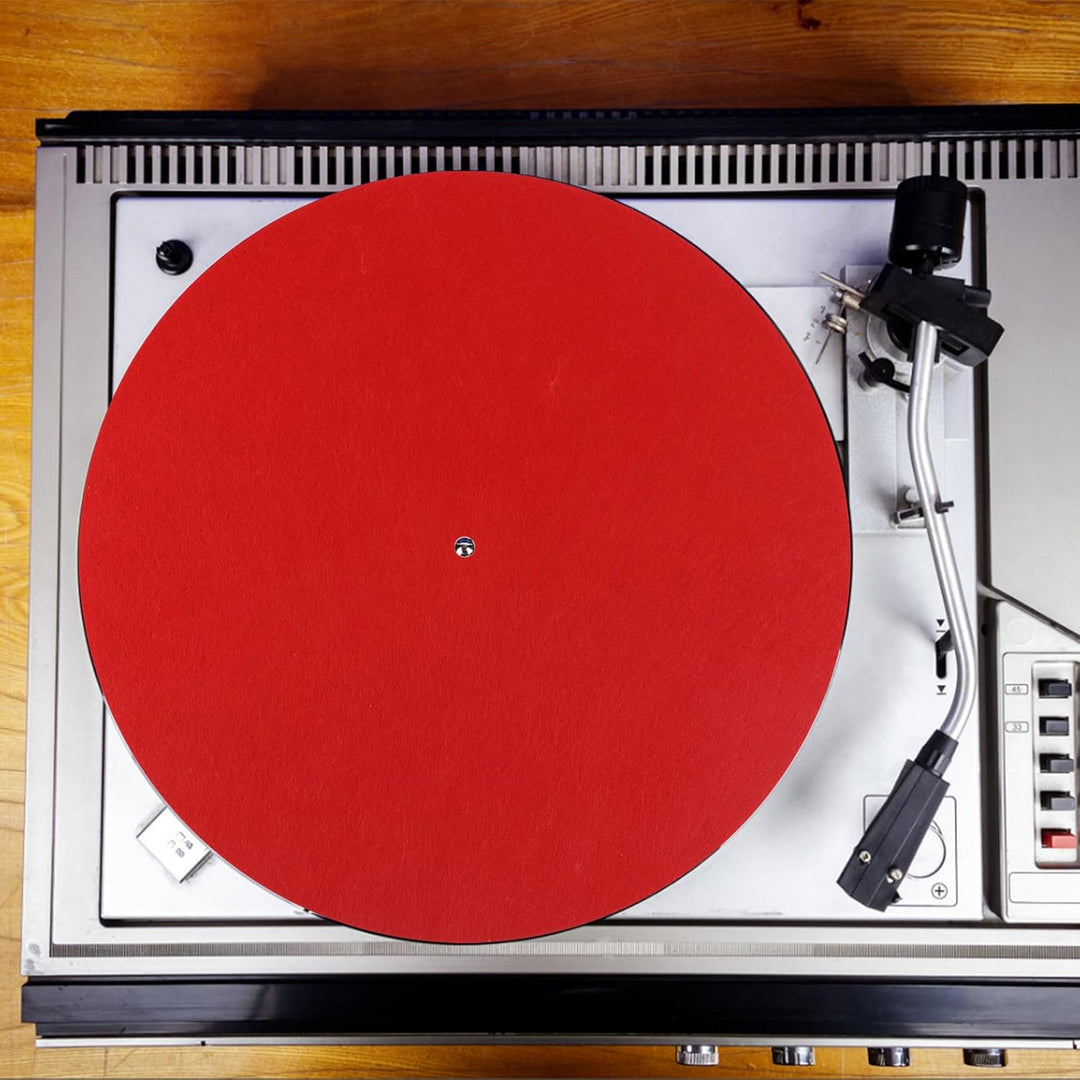 2 Stück Slipmat Plattenspieler, 30cm Plattenmatte aus Filz Rutschfest und Antistatisch Plattenspiele