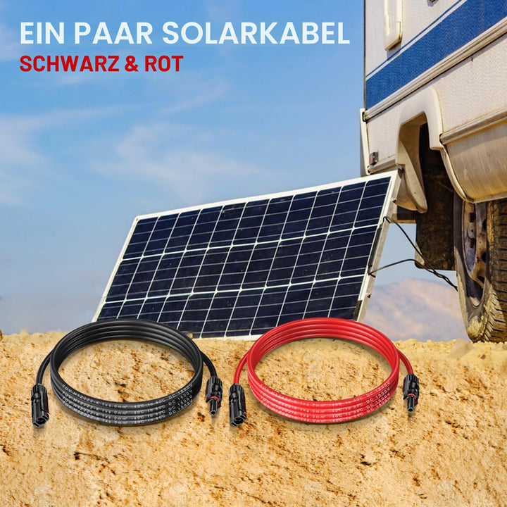 Maoligo 6mm² Solarkabel 1/2/3/5/10M Paar, H1Z2Z2-K Solar Verlängerungkabel mit Solarstecker,1500V, 6